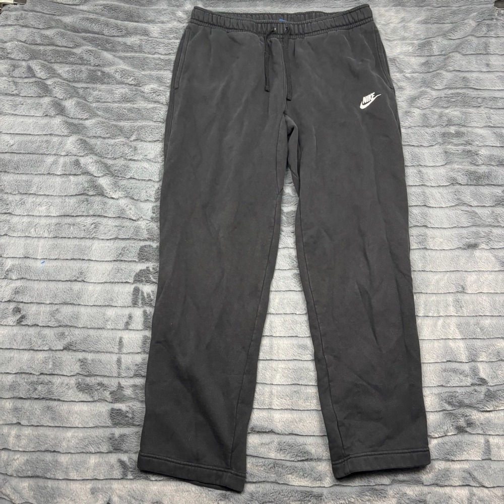 Nike Mens Sportswear Club Fleece Sweatpants Black Large Straight Leg Joggers